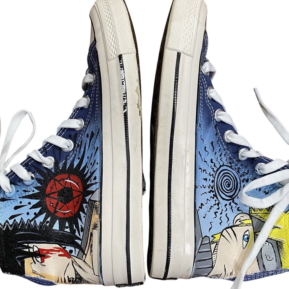 Converse Chuck Taylor All Star Sneaker HandPainted Naruto Men 5.5 Women 7.5